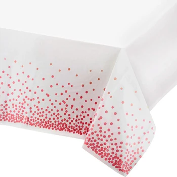 Spausdinti Rose Dot Vienkartiniai Staltiesė PVC Plastiko Virtuvės Staltiesė Oilproof Dekoratyvinis Vandeniui Stalo Dangtis