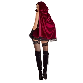 Suaugusių Moterų, Aukštos Kokybės seksuali suknelė Helovinas Little Red Riding Hood kostiumas princesė suknelė, apsiaustas Baras Žaidimas Cosplay kostiumas