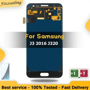 Super LCD Samsung Galaxy j3 skyrius 2016 J320 J320F J320H J320M J320FN Lcd jutiklinis ekranas lcd skaitmeninis keitiklis Asamblėjos Pakeitimo Išbandyti