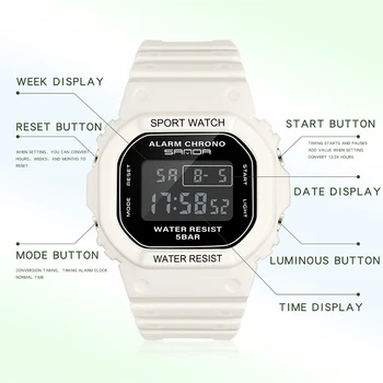 SYNOKE Vyrų Žiūrėti Vandeniui Skaitmeniniai Laikrodžiai Vyrams Elektroninis Laikrodis LED Sporto Žiūrėti Signalizacijos Relogio Masculino Reloj Para Mujer