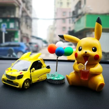 TAKARA TOMY Pokemon Pikachu PVC Veiksmų Skaičius, Japonija, Anime ir Animacinių filmų Pokemon Statulėlės Rinkimo Modelio Automobilių Deco Vaikams, Žaislų, Dovanų