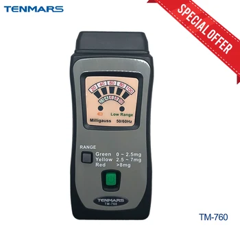 Tenmars TM-Mini 760 Gaus metrų žemo dažnio elektromagnetinių bangų detektorius LED Instrukcijos Nemokamas Pristatymas 10/100mG Garso Signalas
