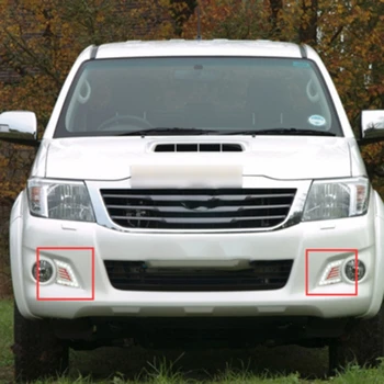Toyota Hilux Vigo 2012-M. Pora Priekiniai LED Dieniniai DRL Rūko Šviesos Lempos