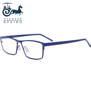 Ultralight gryno titano rėmus 1871 verslo stiliaus vyrų akiniai gali būti trumparegystė skaitymo akiniai 1.74 anti-mėlynos spalvos lęšiai