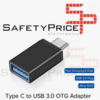 USB 3.0 moterį, C tipo adapteris USB 3.1 vyrų OTG Juoda