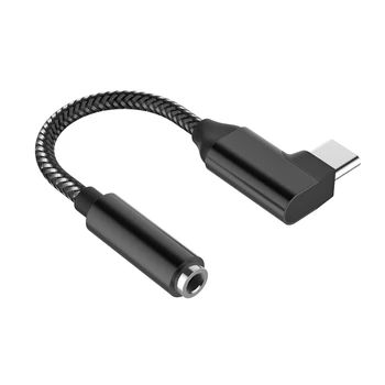 USB C iki 3,5 mm Ausinių Adapteris 90 Laipsnių C Tipo Nešiojamų Ausinių Stiprintuvo, DAC, skirtą 