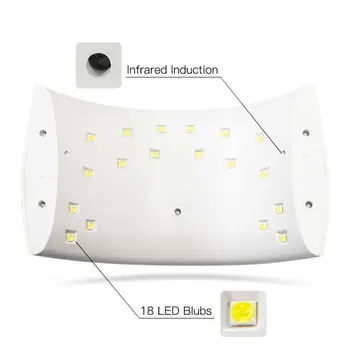 UV LED Nagų Lempa Nagų Džiovintuvas 36W Dual Šviesos Šaltinis Indukcijos Nagų Fototerapijos Mašina, UV Lempa, LED Nagų Prietaisas