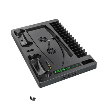 Už PS5 konsolės, universalus multi-funkcija aušinimo bazės su diskiniais stalčiuko rankena dviguba sėdynė įkrovimas laisvų rankų įranga saugojimo laikiklis