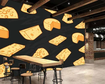 Užsakymą virtuvės tapetai, sūris maisto juodas fonas sieninis virtuvės restoranas, kavinė fone namų dekoro tapetai