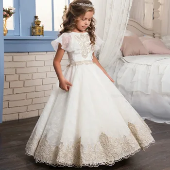 Vaikų suknelė princesė dress 2019 naujų mergaičių mažas priimančiosios kostiumai gale modelių podiumo vestuvių suknelės