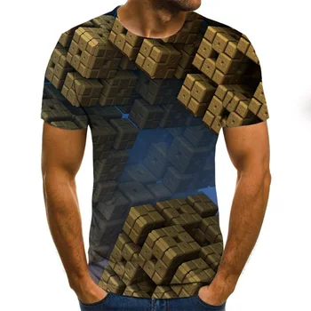 Vasaros Apvalios Kaklo trumpomis Rankovėmis Atspausdintas vyriški T-shirt, Įdomus Ir Madingas Kietas Gatvės Hip-hop Kvėpuojantis Wicking Viršų