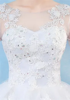 Vestido De Noiva Orgazan Valtis Kaklo, Ilgomis Rankovėmis Vestuvių Suknelė 2020 Naujas Mados Nėriniai Elegantiškas Bride Princesė Appliques G