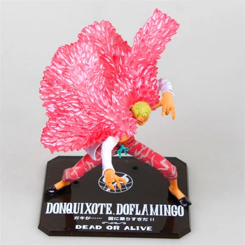 Vienas Gabalas Veiksmų Skaičius, Donquixote Doflamingo Joker Duomenys 19cm PVC modelis Žaislai vaikams Geriausia Kolekcija Dovanos su mažmeninės langelyje
