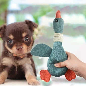 Vilnos Kramtyti Žaisti Žaislai Pet Piskliwy Šuniuką Kramtyti Squeaker Quack Garso Lėlės Žaislas Kūrybos Modeliavimas Spurgos Naminių Reikmenys Šuns Žaislai