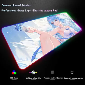 XGZ Didelis RGB Pelės Mygtukai Juoda Užraktas Krašto Anime Doodle Mergina vartotojo Kompiuterio Stalas Kilimėlis Greitis Guma Non-slip už Lol Csgo Žaidėjus Xxl