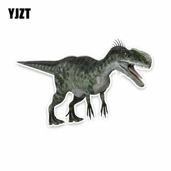 YJZT 11CM*17.3 CM Vieno briaunotos Dinozaurai PVC Gyvūnų Automobilio Lipdukas, Decal C29-0335