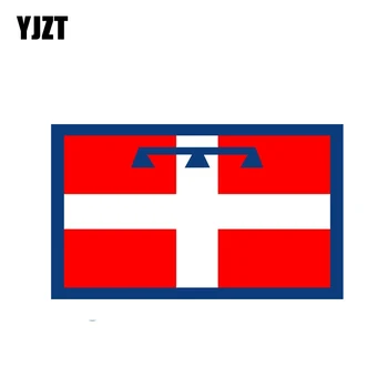 YJZT 12.4 CM*7,3 CM Bandiera Piemonte Italia 