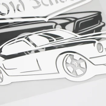 YJZT 20 X 14.1 CM Old School Automobilių Lipdukas Vinilo Decal Menas Mados Asmenybės Animacinių filmų Juoda/Sidabrinė 4C-0360