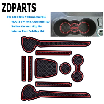 ZDPARTS 1set Automobilio Taurės Kilimėlis Trinkelėmis Apima 2011-2016 Volkswagen Polo 6R GTI VW Polo Priedai 3D Gumos