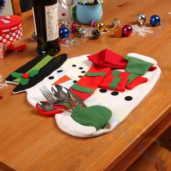 šalies namų papuošalai Kalėdų senį Dvigubo sluoksnio vakarienės stalo, mat Izoliacija trinkelės, Indai, Šakutės su peiliu maišelį servetėlių laikiklis