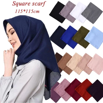 Šalikas-Skara Didelis Square Aikštėje Šalikas Medvilnės Hijabs aukštos kokybės žiemos Skara Viskozė Šalikas