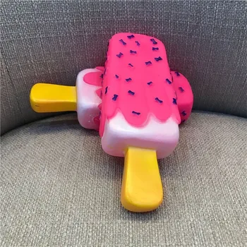 Šunų Kramtyti Piskliwy Gumos Rožinės Popsicle Formos Žaislas Katė Mažylis Kūdikių Šunys Ledų Bite Molinis Žaislas