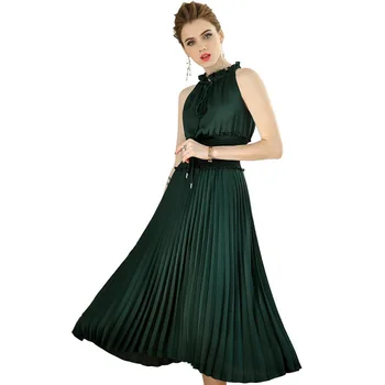 žalia suspender šilko maxi suknelė moterims femme 2020 m. vasarą ilgai dirbti boho paplūdimys biuras seksualus šalies prabangių suknelių plius dydis